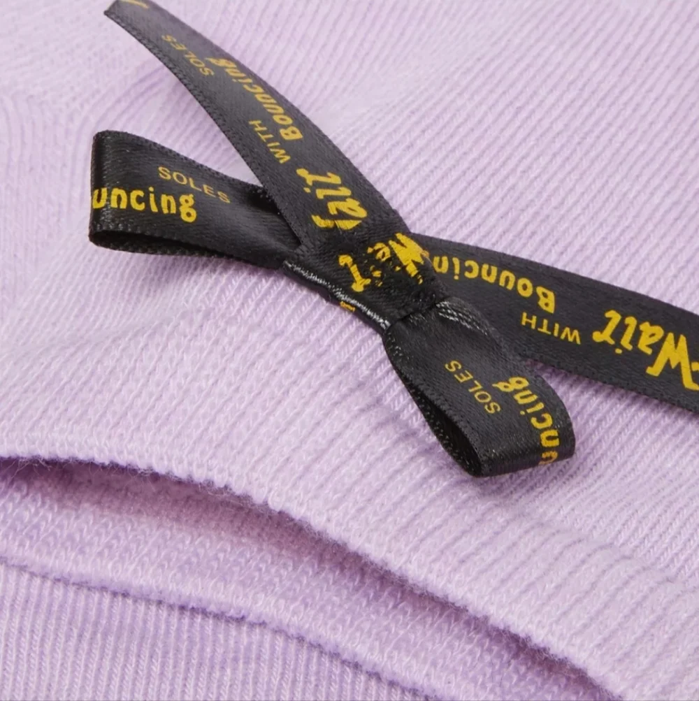 NWT Women's Dr. Martens Alamar Light Purple Ankle Socks With Bow - Picture 4 of 5